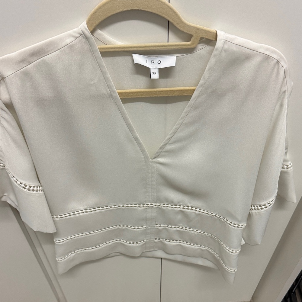 IRO Women's Elegant Cream Blouse